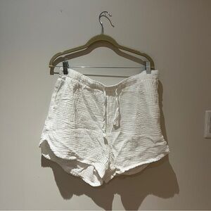 Stars Above High Waist White Shorts